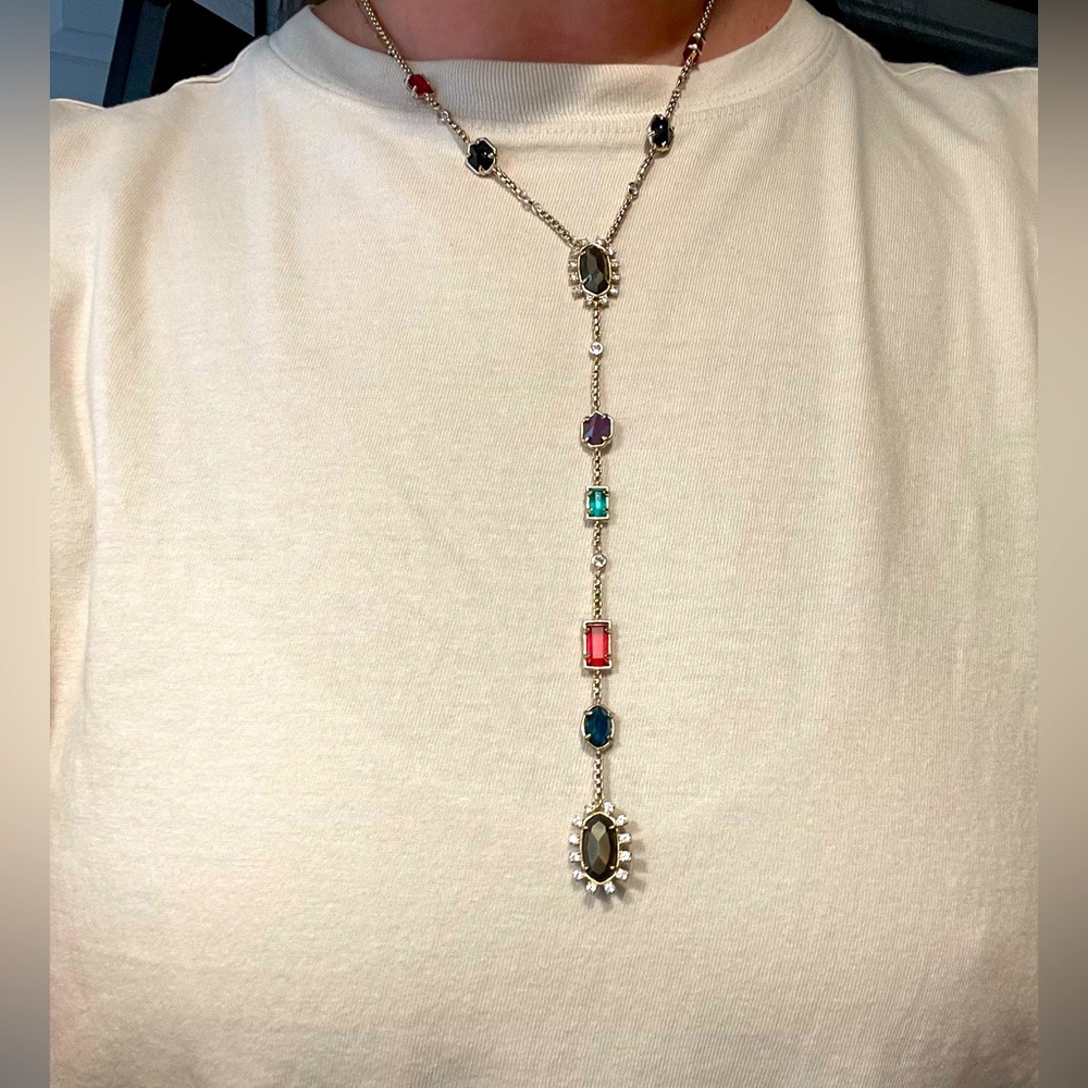 Kendra Scott Multi-Color Gemstone Necklace and Ring Set